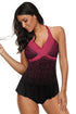 Dot Print Halterneck Tankini Set